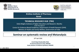 KIP: organized a seminar on “Systematic Review & Meta-Analysis”